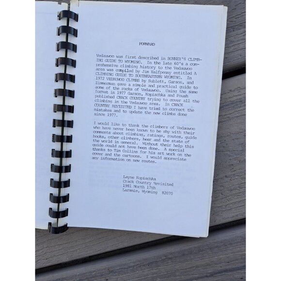 VTG Crack Country Revisted- Climbing Guide To  Vedauwoo By Layne Kopischka - Picture 3 of 4
